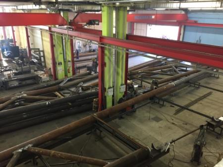 Priprava nosilne konstrukcije kolesarske brvi v proizvodnih objektih